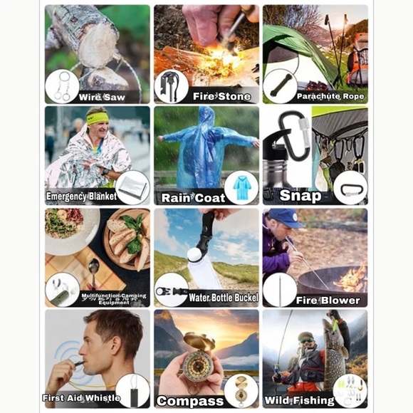 201Pcs Emergency Survival and First Aid Kit - Picture 6 of 10